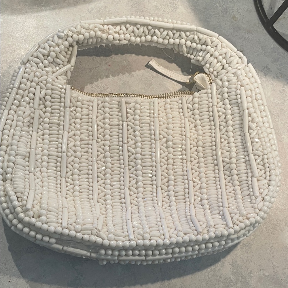 White Beaded Grab Bag